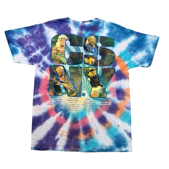 CSNY Tie Dye Tour T-Shirt 2006 Freedom of Speech Concert Mens M Rock Band VTG - Picture 2 of 16
